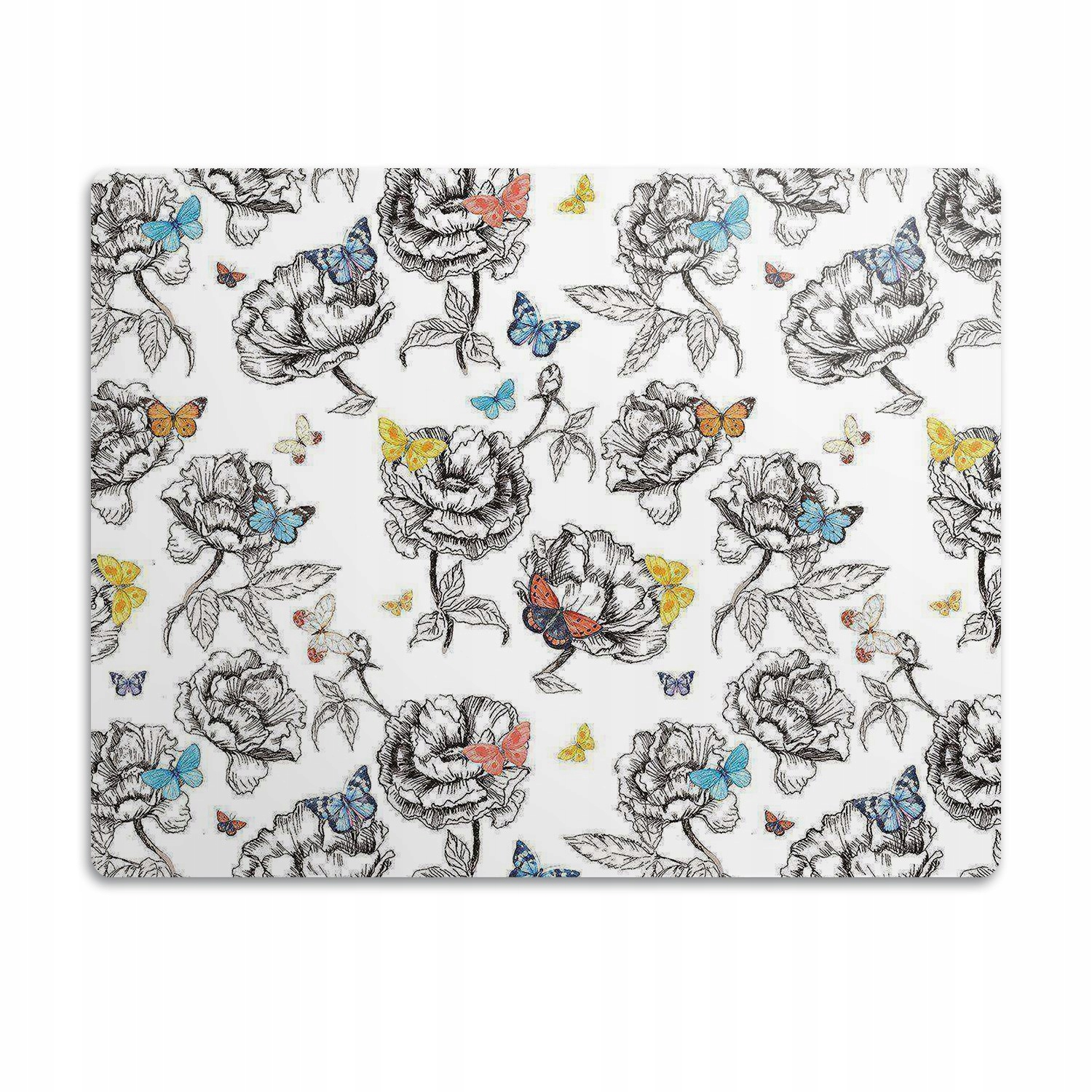 Levně Pro psa podložka pod misku Motýli na květinách 90x60 cm