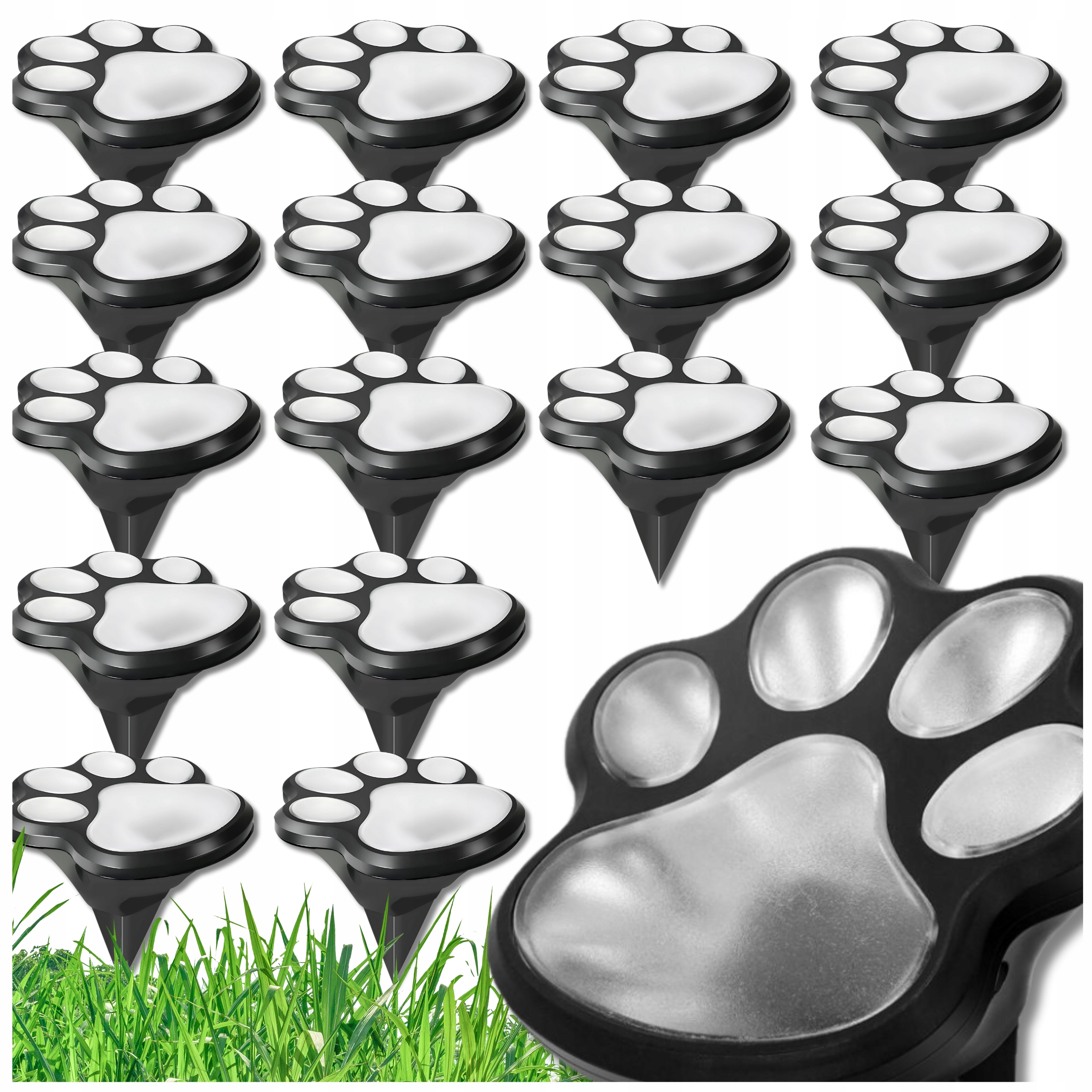 18x Lampa Solarna Led Ogrodowa Najazdowa Gruntowa Dyski Lampy Solarne 16LED