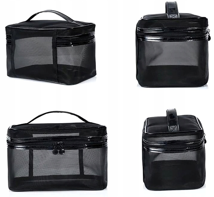 Torba Kosmetyczka na kosmetyki czarna wodoodporna Płeć uniseks