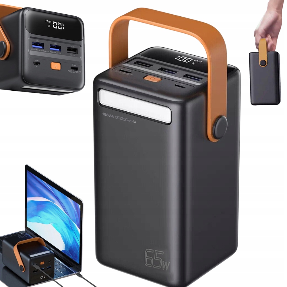 Přenosná Powerbanka S Led Displejem 50000MAH Pd 65W Pro Počítače