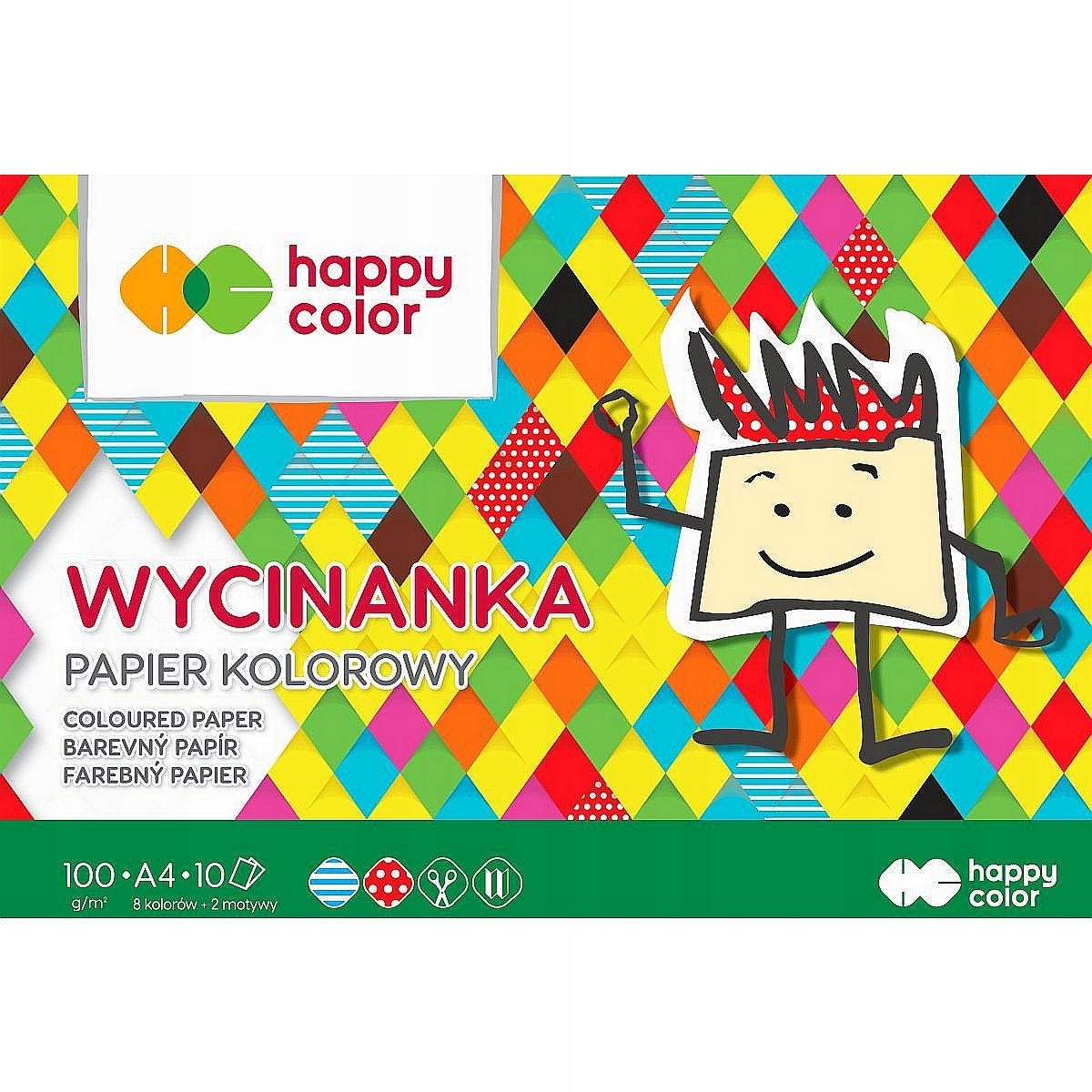 

Blok Happy Color Wycinanka A4, 10 arkuszy, kolorow