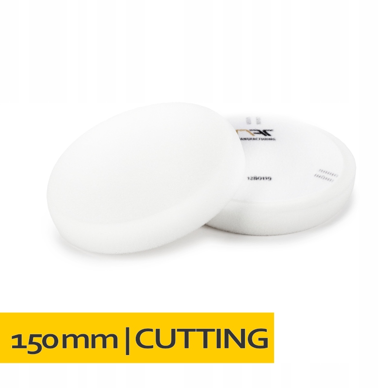 Nat Biała Twarda gąbka cutting polerska 150mm