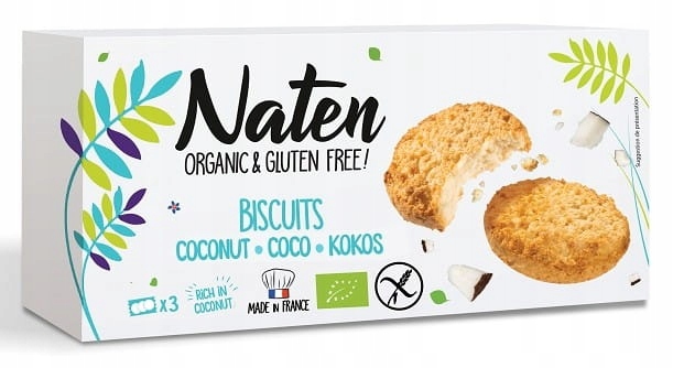 Kokosové Sušenky Bezlepkové Bio 150 g Naten