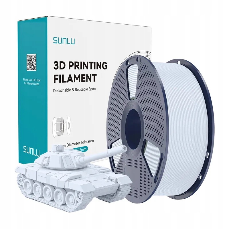 Filament Sunlu Pla+ High-Speed 1.75mm 1kg (biały)