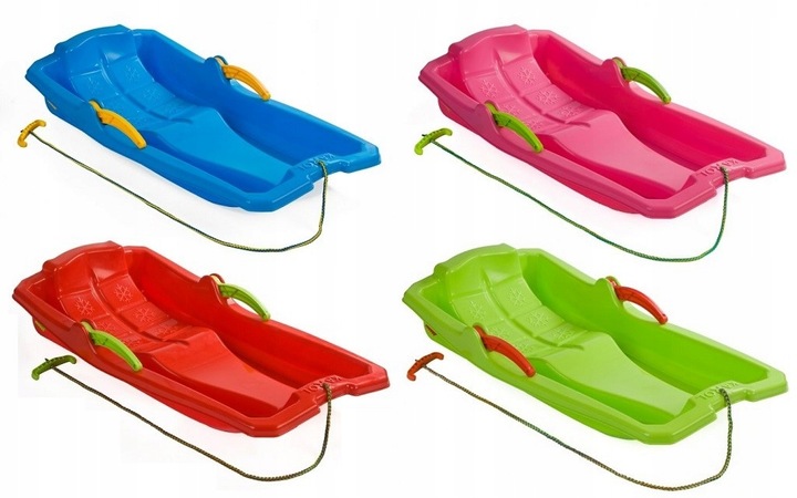 sanki plastik hamulec i sznurek ślizg Karol