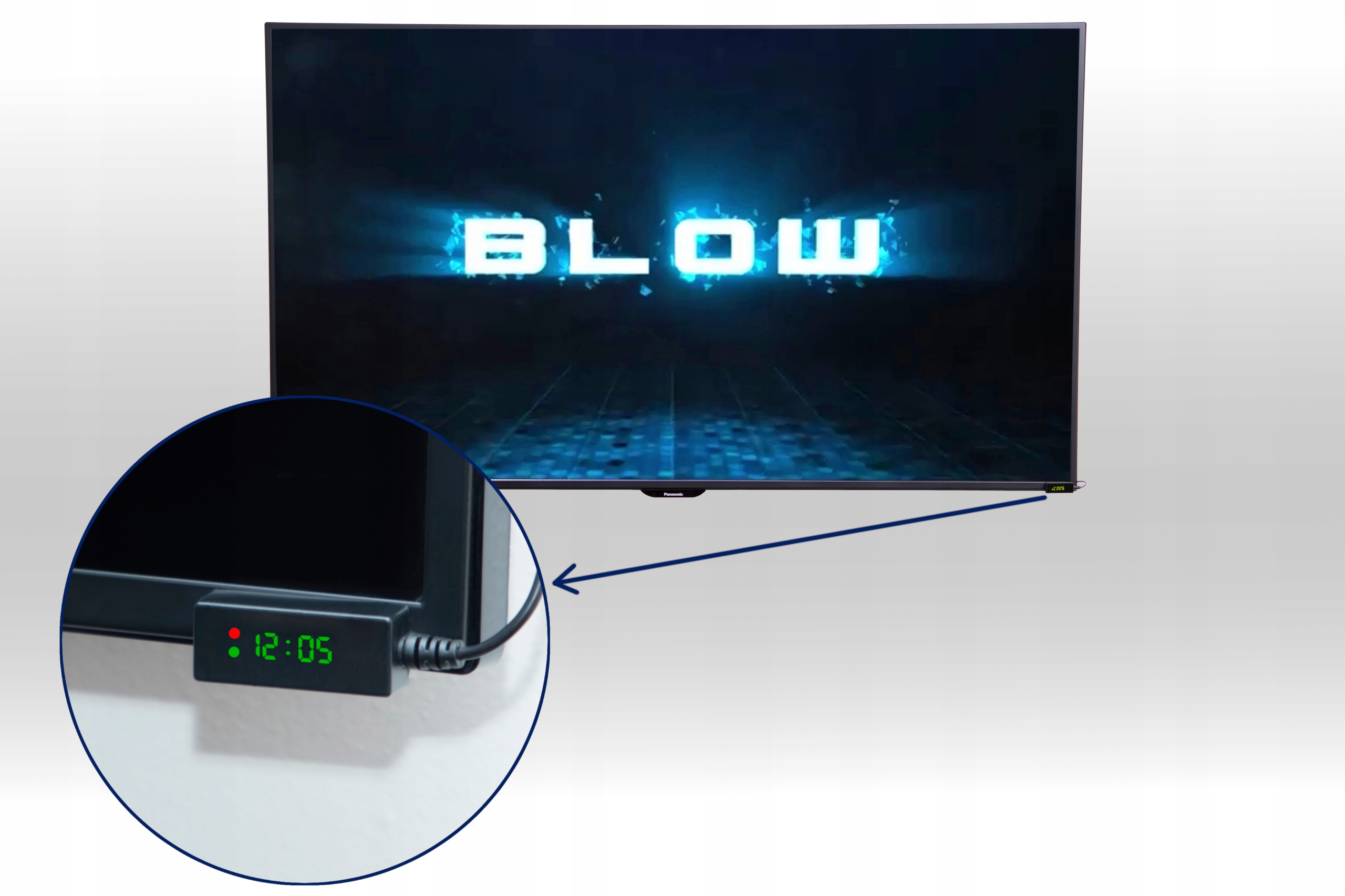 DEKODER TUNER TV DVB-T2 HEVC H.265 FULL HD MINI STICK PILOT BATERIE ZESTAW Głębokość produktu 2.8 cm