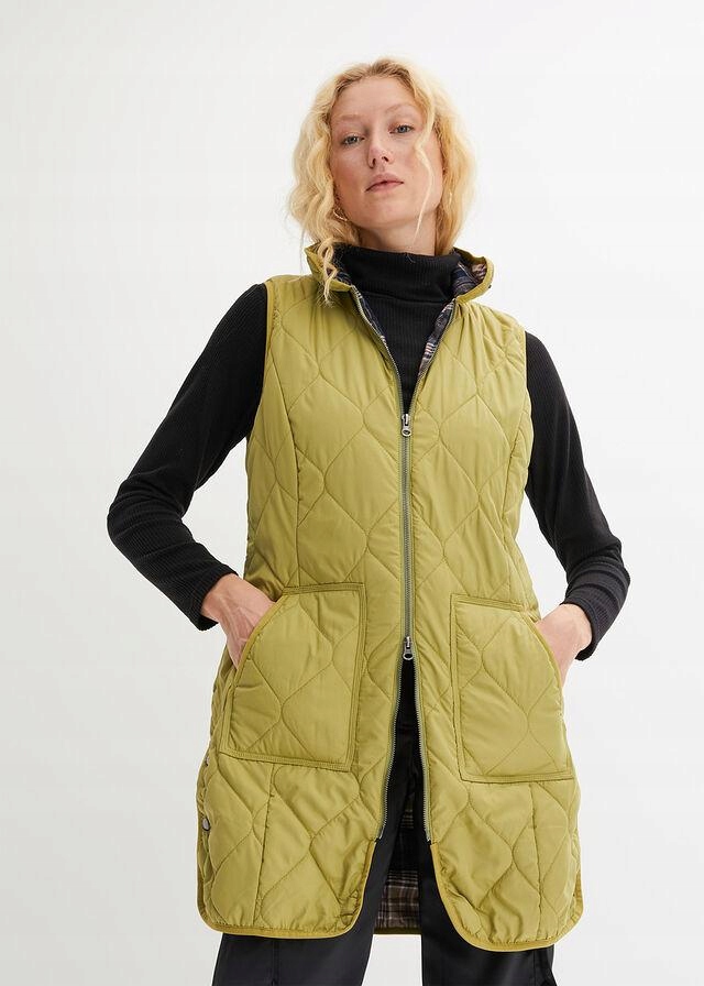 DŁUGA KAMIZELKA PIKOWANA BPC BONPRIX COLLECTION 52 Rozmiar 52