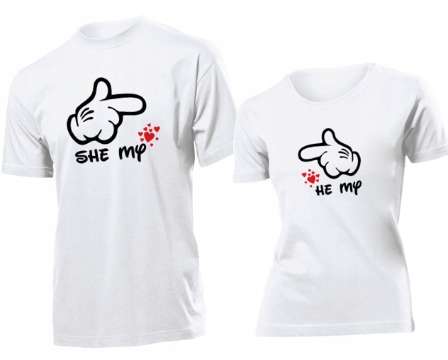 

Koszulki dla par My Love Moja Milosc Komplet XL