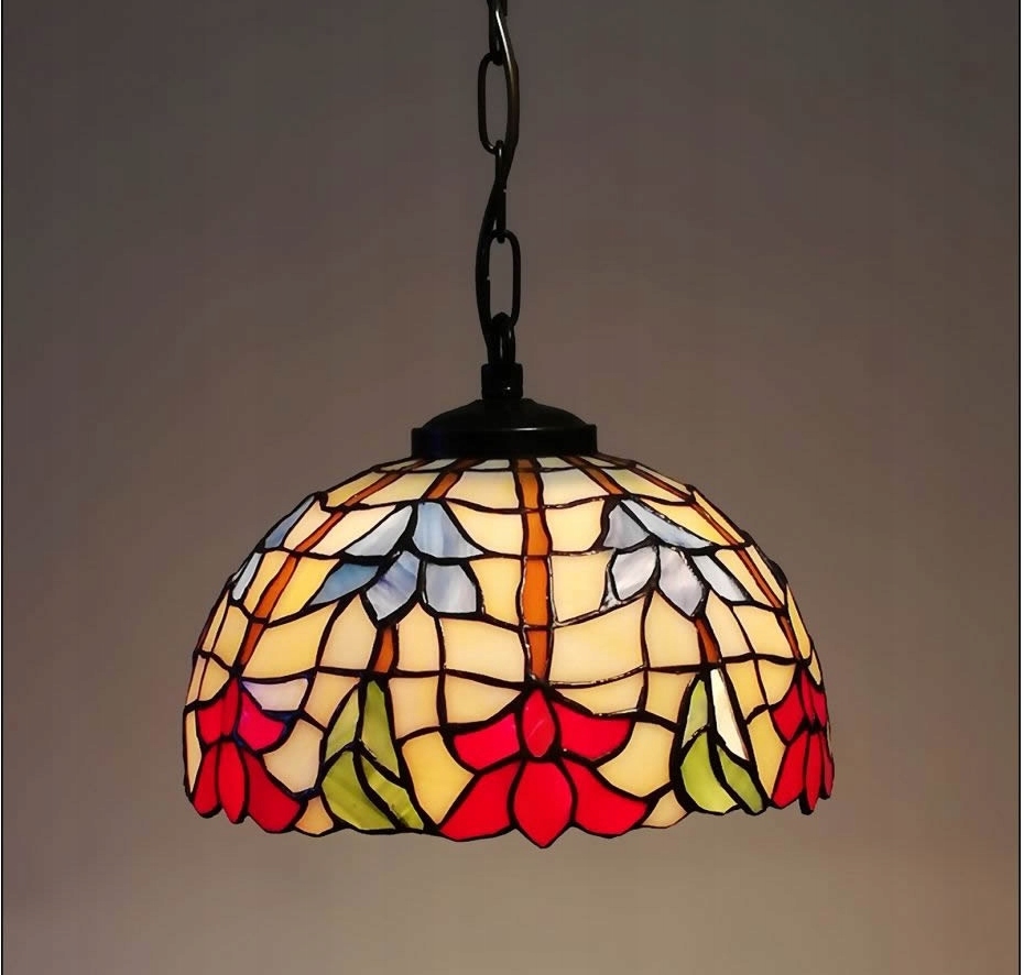 Lampa luster závesný vitráž Orchidea 23 cm
