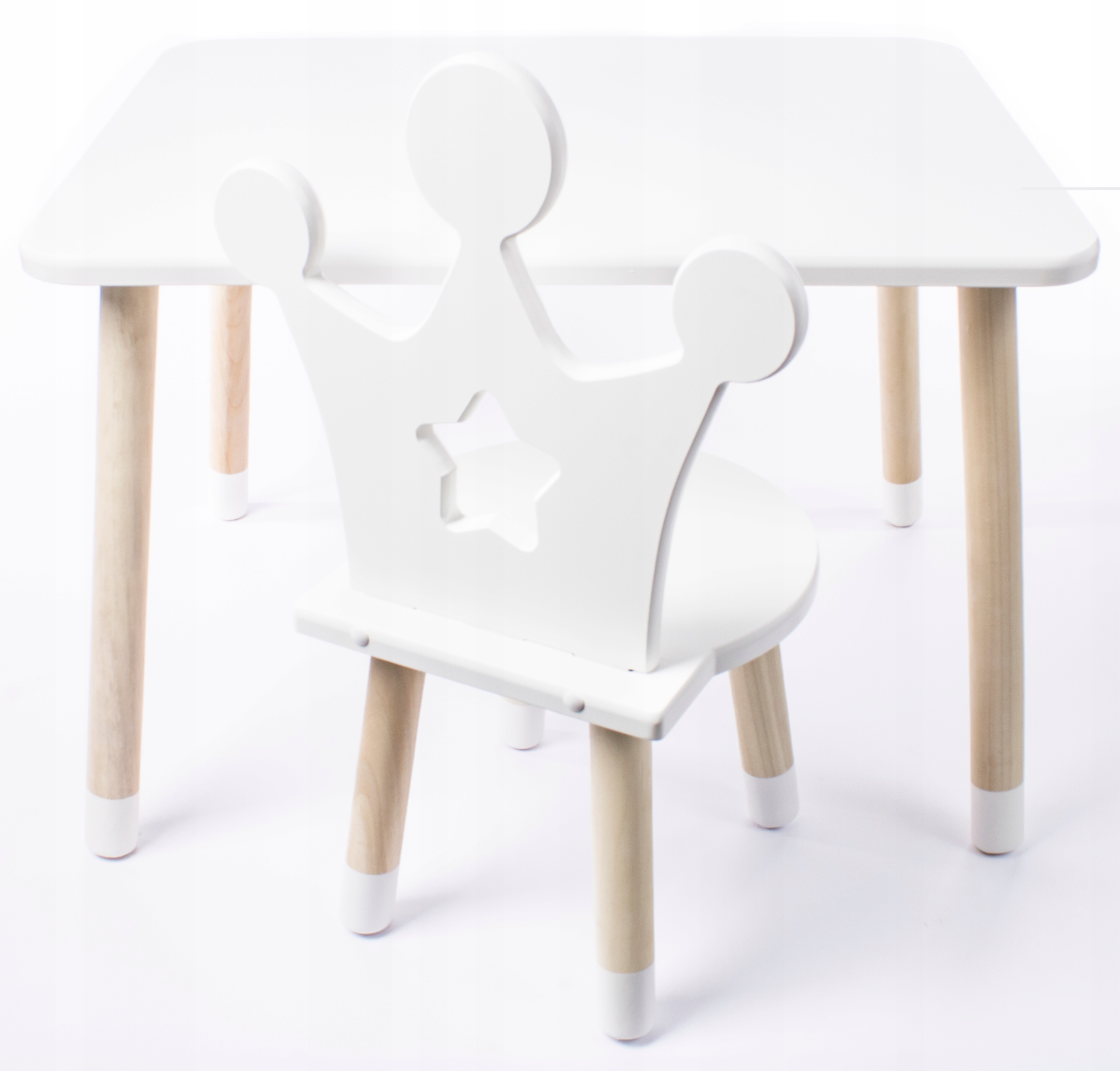 Zestaw Mebli Korona, stół z jednym krzesłem