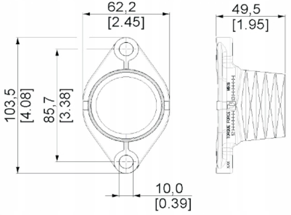 SPRĘŻYNA PRAWOSKRĘTNA DO BRAMY 5.0x51mm L-75cm Marka bez marki