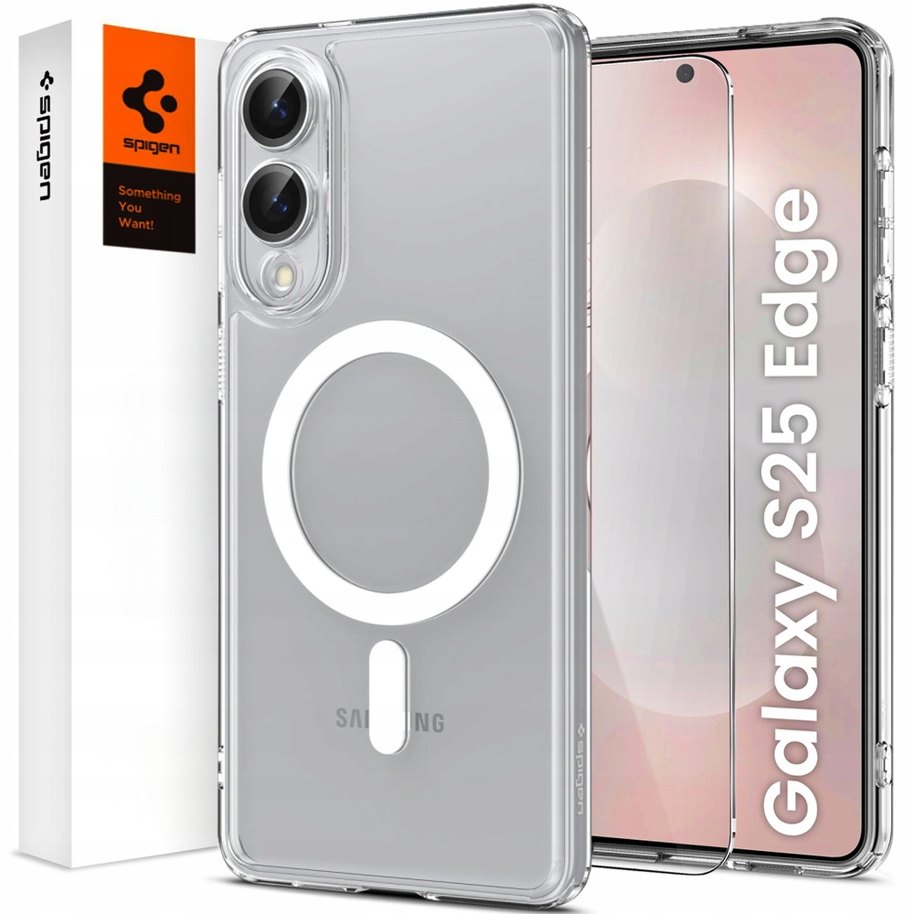Pouzdro s MagSafe Spigen pro Galaxy S25 Edge, Ultra Hybrid Case Sklo 9H