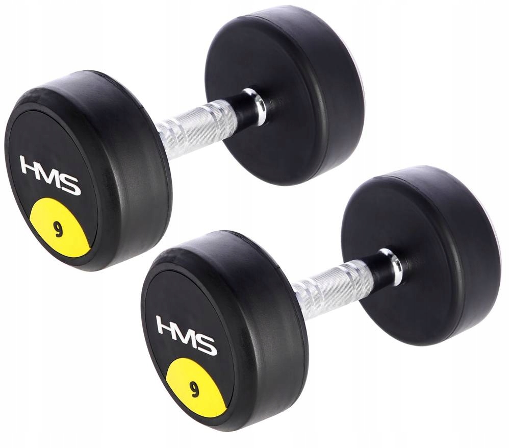 HMS Hantle Ciężarki Gumowane Do Ćwiczeń Treningu Siłowego 2x9 kg
