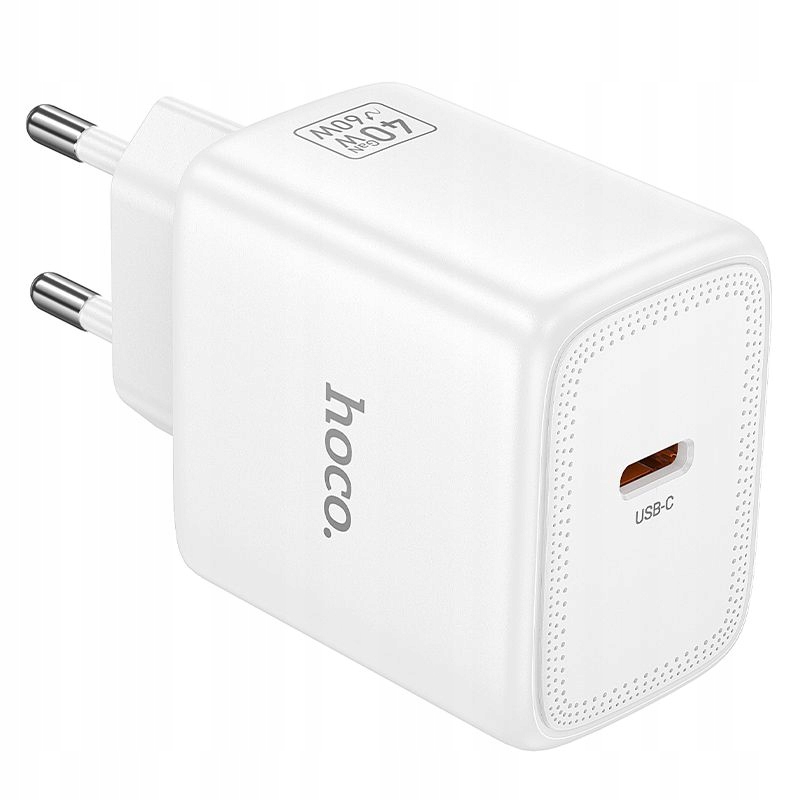 Ładowarka sieciowa GaN do telefonu Hoco Usb C Pd Avs 40W max 60W N83 biała
