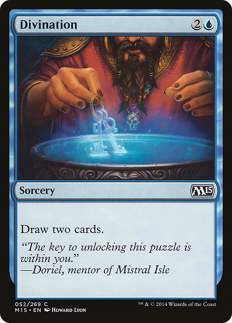 Mtg Divination (M15) stan Ex