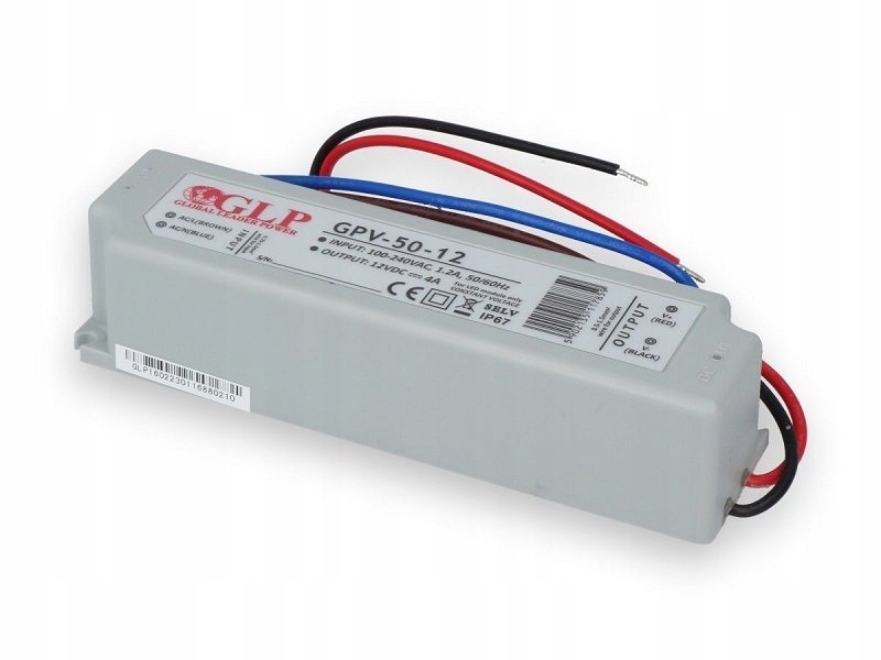 Zasilacz do taśm led GPV-50-12 50W 4A IP67 12V