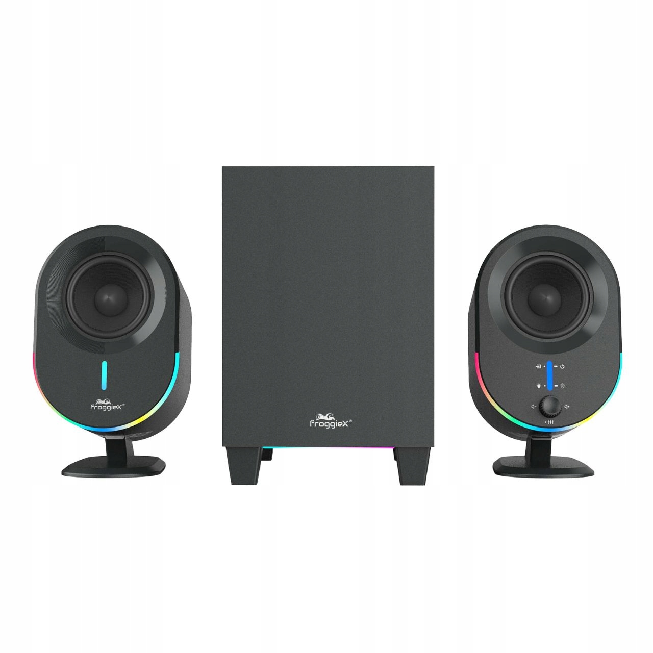 Głośniki komputerowe gamingowe 2.1 Subwoofer Froggiex Led Bluetooth 50W