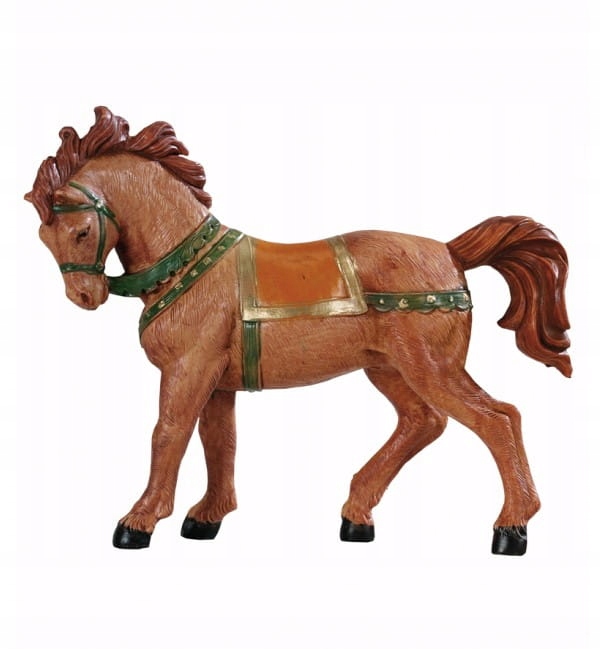 Hnědý kůň do betlému pro fíky o výšce 12 cm Fontanini