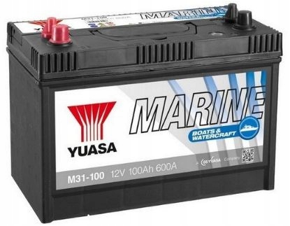 M31-100 - Yuasa батарея 100AH 12V 600A L + морская линия