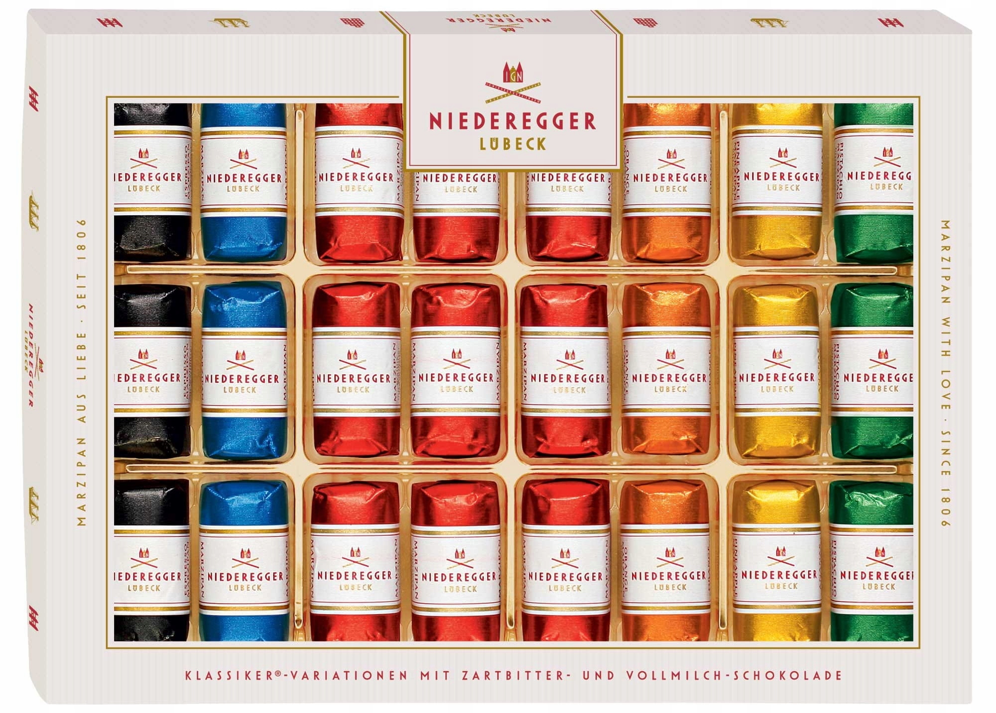 Levně Niederegger Klassiker Variation směs pralinky 300 g 24 kusů