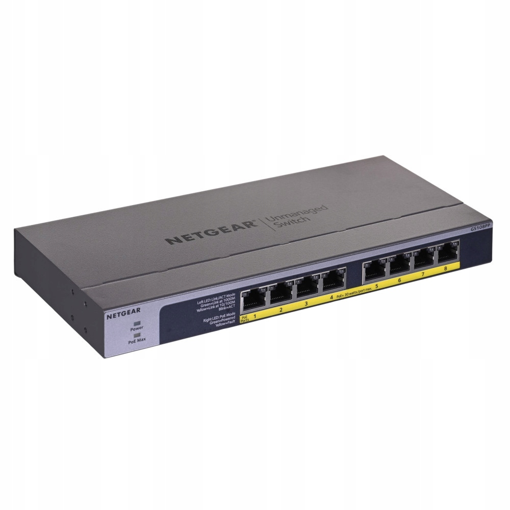 Prepínač Netgear GS108PP-100EUS