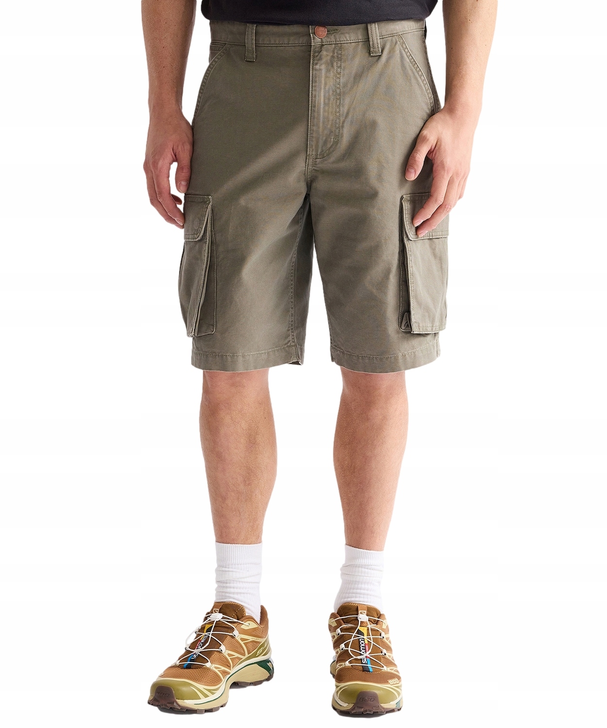 Kraťasy Wrangler Cargo Shorts 112377865 Dusty Olive W 34