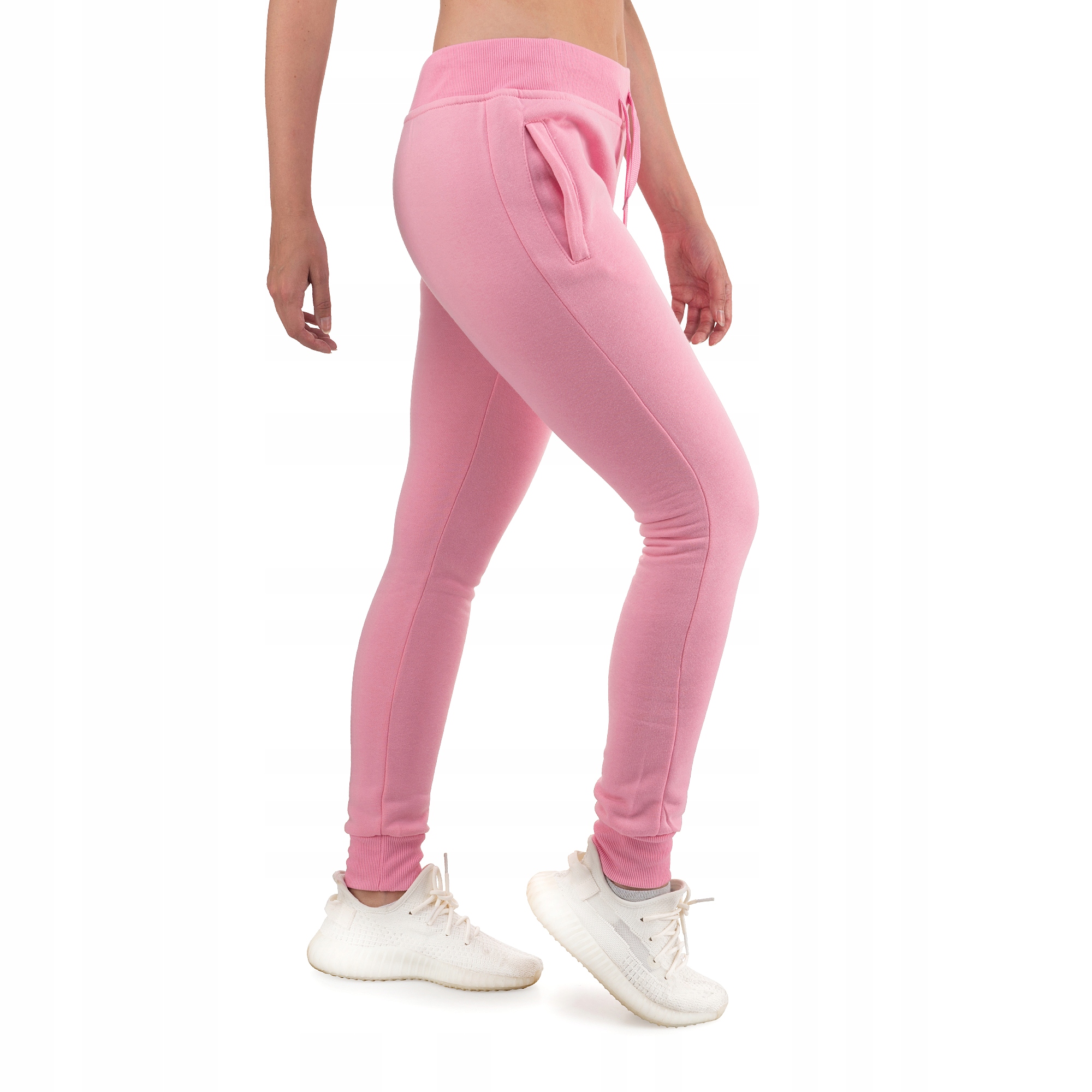 CK01 roz. S DAMSKIE SPODNIE DRESOWE GŁADKIE Długość nogawki długa