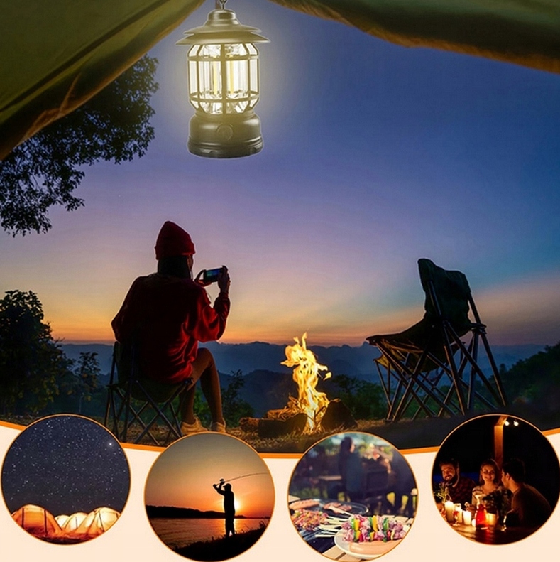 LAMPA KEMPINGOWA BIWAKOWA AKUMULATOROWA LED COB USB LATARNIA TURYSTYCZNA Moc 10 W