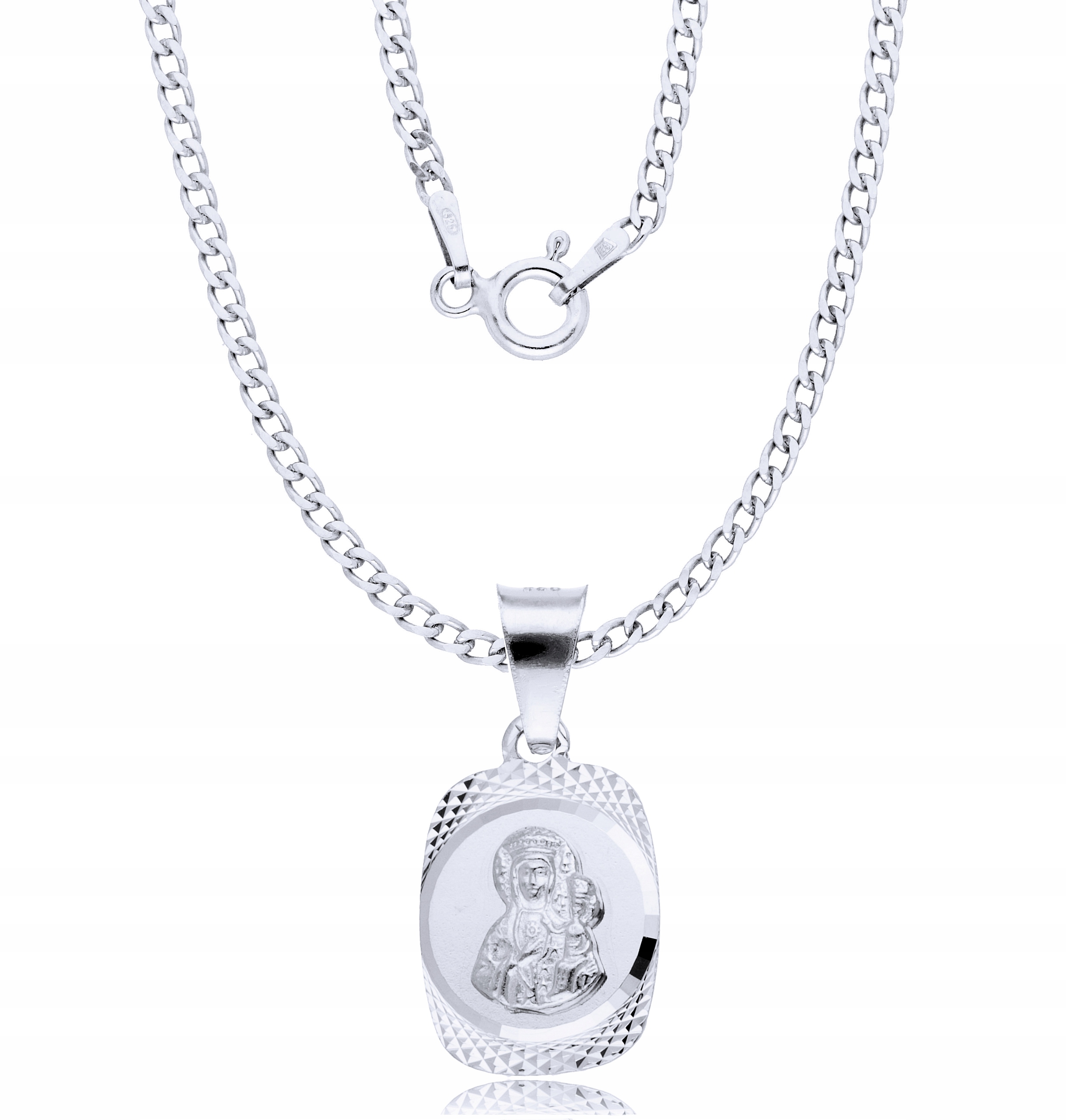 Łańcuszek SREBRO 925 Medalik Chrzest Komunia Bierzmowanie Grawer Marka Euforia