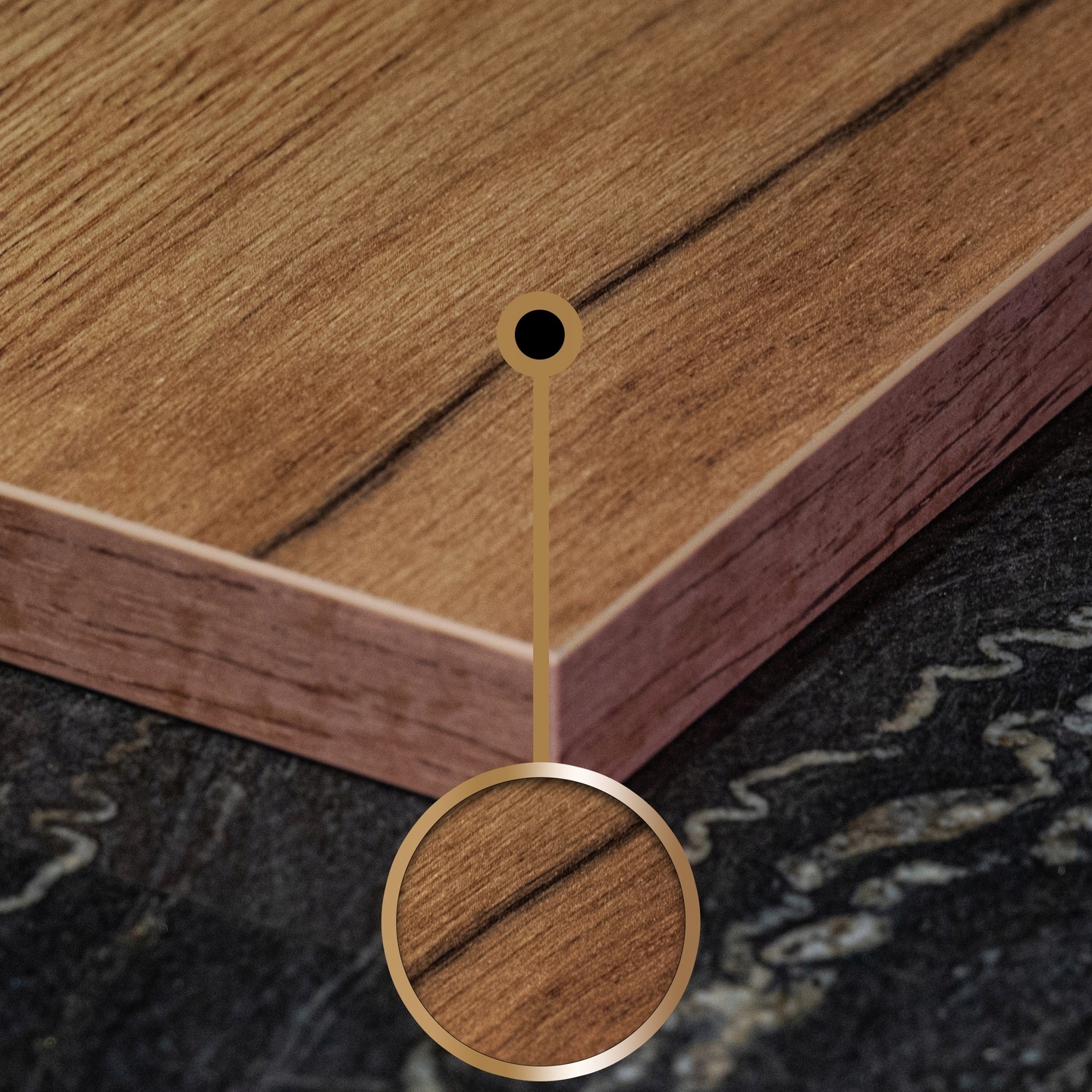 Struktura płyty dąb craft złoty