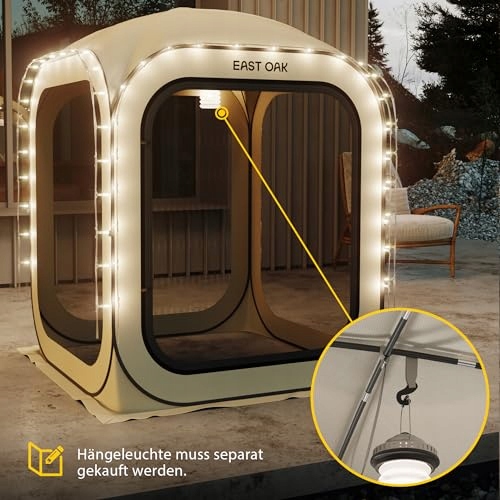 EAST OAK Namiot Pop Up 1-2 Osoby Składany Wodoodporny UV Ochrona — miniatura 6