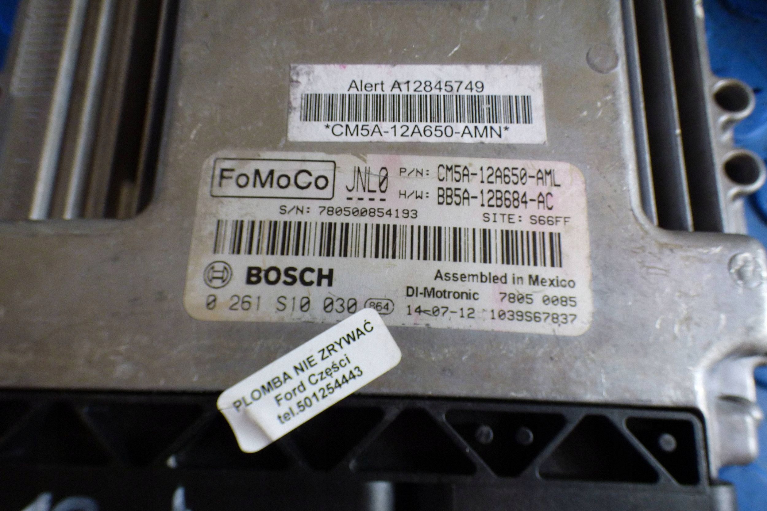 Ford Focus MK3 computer Motore BB5A-12B684-AC CM5A-12A650-AMN