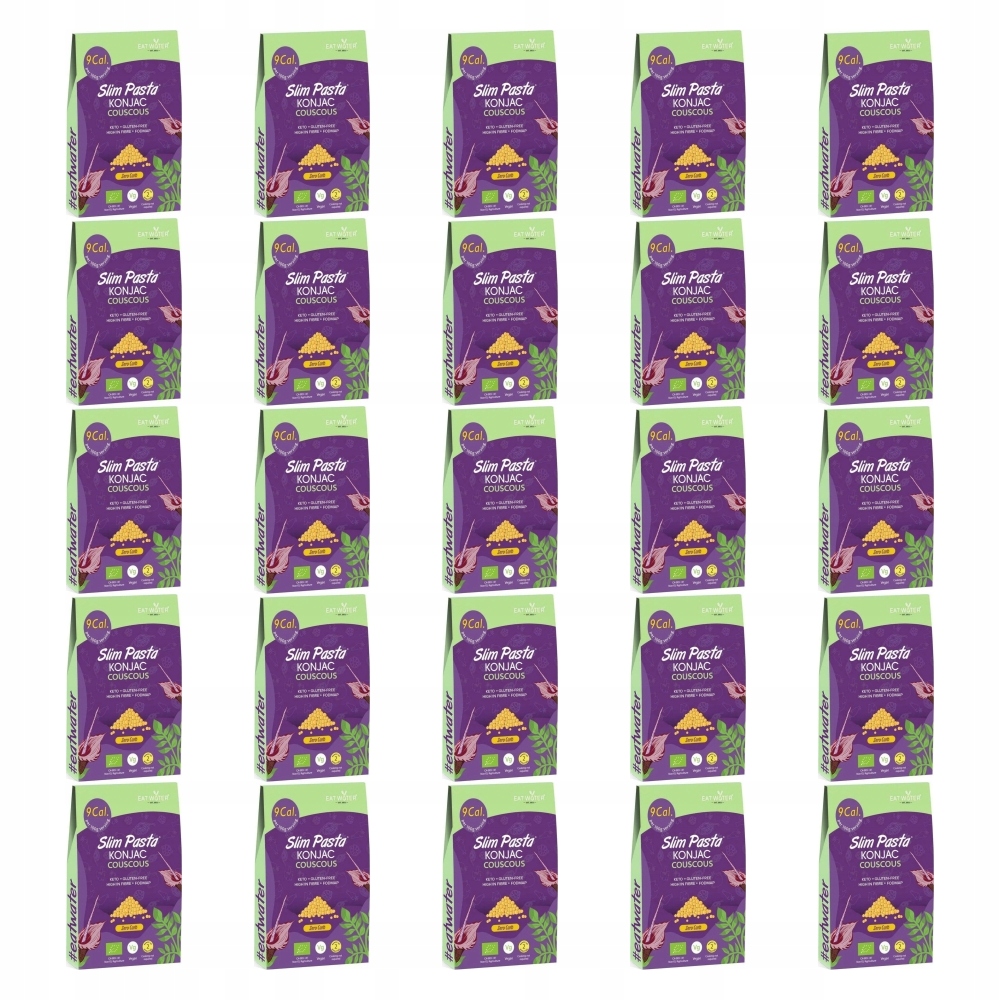 25 x Makaron Konjac w Kształcie Kuskusu Bezglutenowy Bio 270 g (200 g) Sl