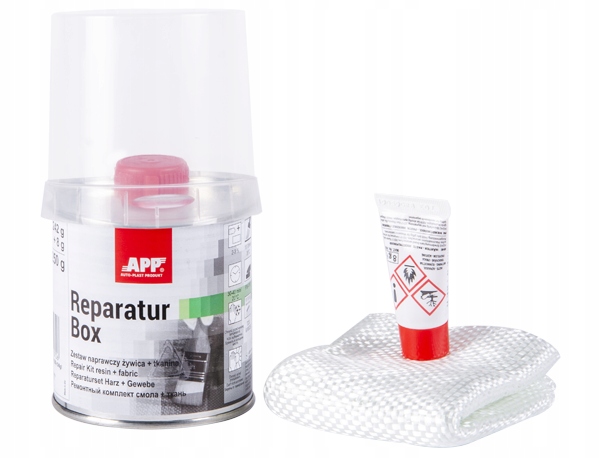 

Żywica+tkanina Zestaw naprawczy App Reparatur Box