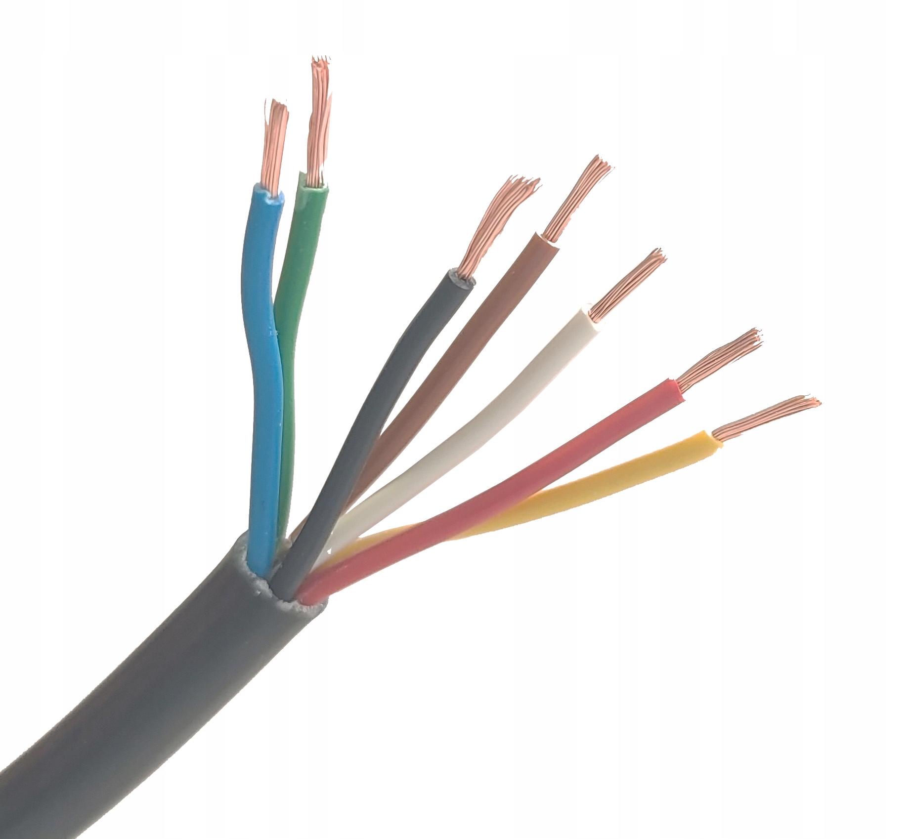 

Kabel Przewód 7 żyłowy YLYs 6x0,75+1x1 mm przyczep