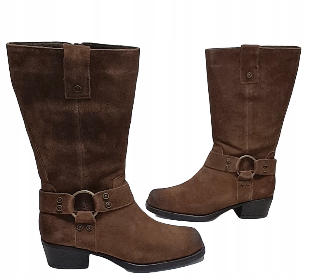 Kovbojské Boty semišová kůže sašky kozačky Sergio Leone Kz 265 S Hnědá vel. 37