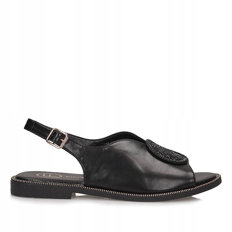 Módní ploché sandály Filippo DS6229/25 Bk