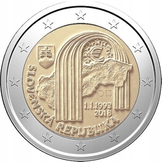 2 Euro (2018) Słowacja - 25. rocznica – Słowacja