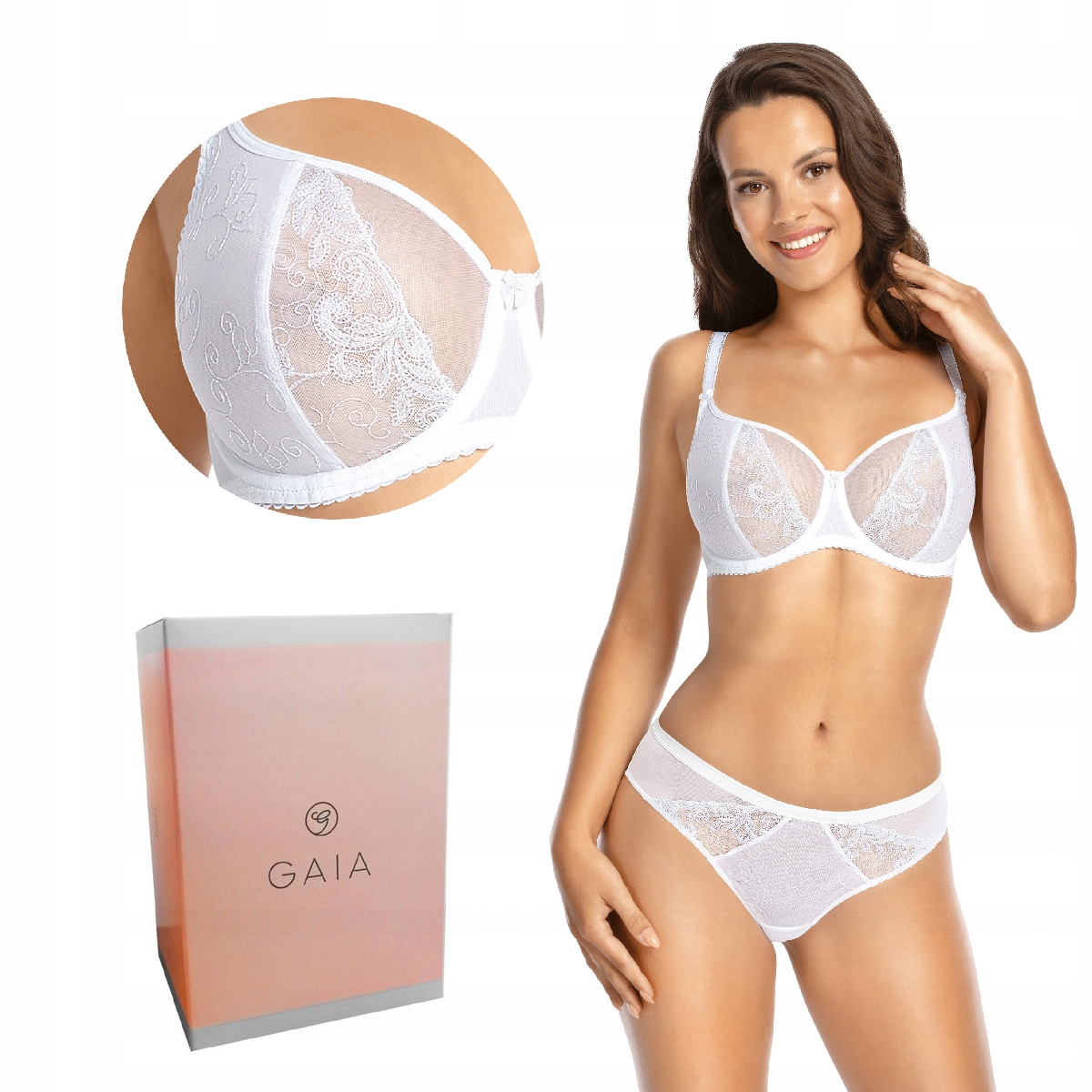 Podprsenka Gaia Balconette Ada 1026 měkká bílá 85E