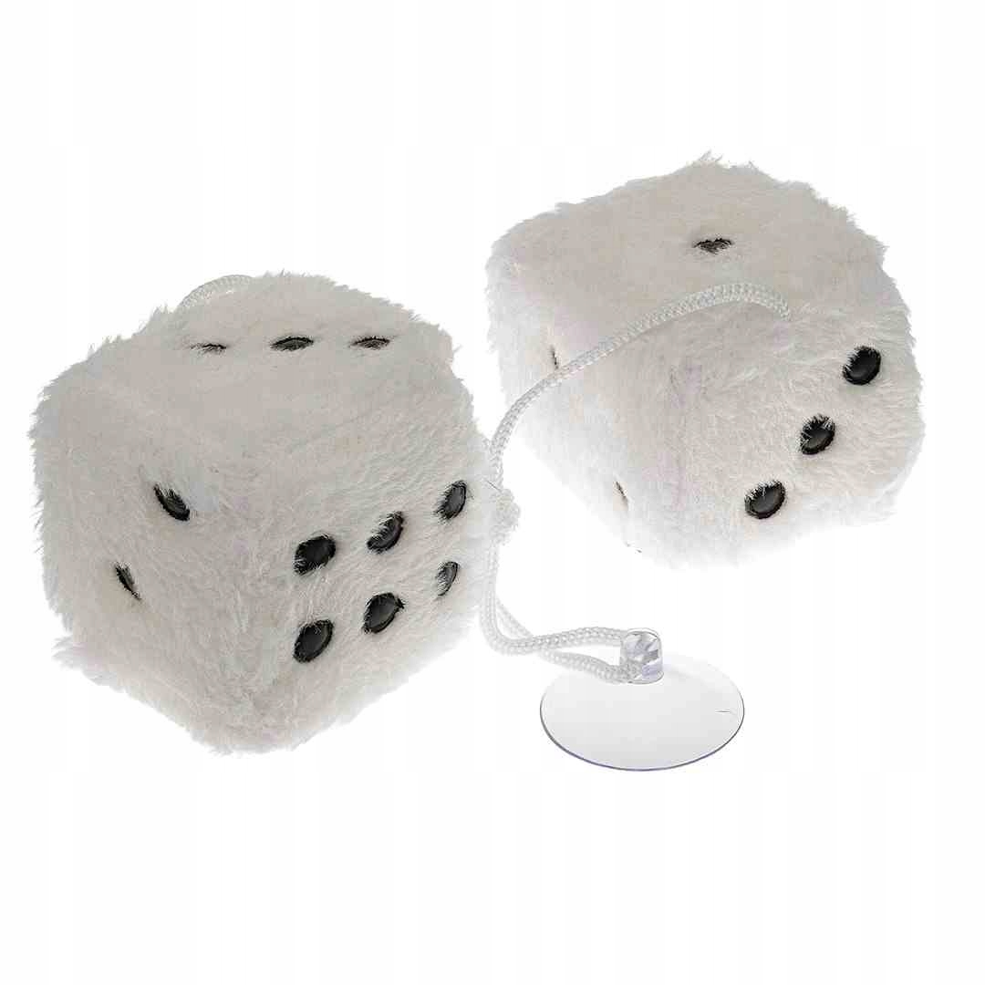 Pluszowe kostki ozdobne 60x60 mm, białe