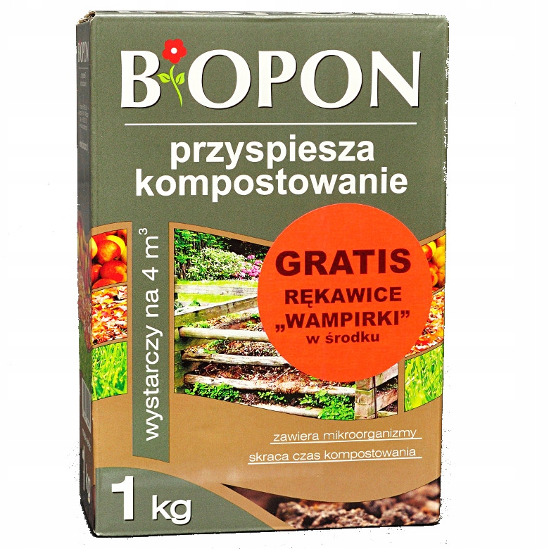 AKTYWATOR NAWÓZ KOMPOSTOWANIE KOMPOST 1KG Biopon