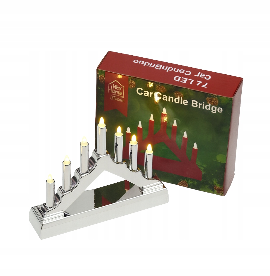 ŚWIĄTECZNA DEKORACJA ŚWIECZNIK ADWENTOWY LED 7 ŚWIEC ADWENT NA BATERIE