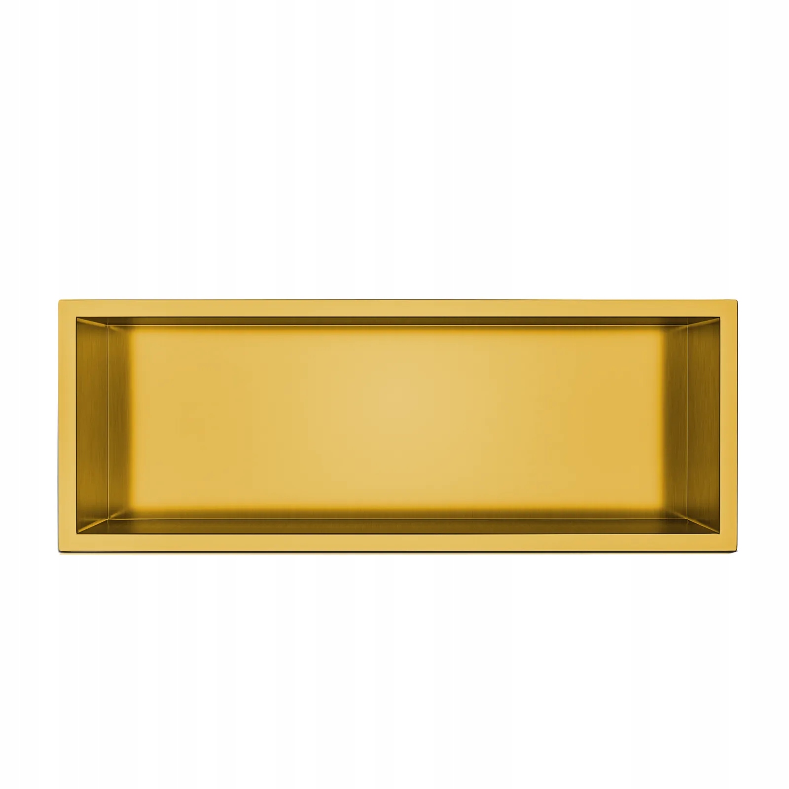 Wall-box One Gold Nika/Polica do výklenku z nehrdzavejúcej ocele, zlatá, 60x20x10 cm