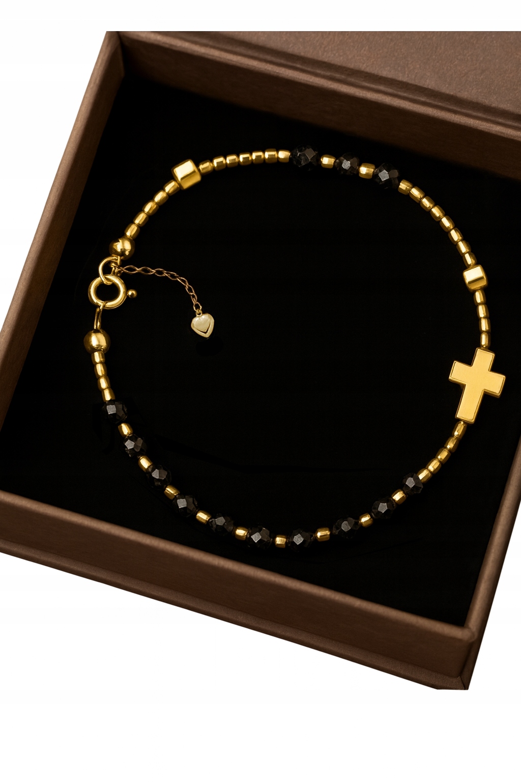 Bransoletka Kamień Naturalny Czarny Turmalin Różaniec Dziesiątek