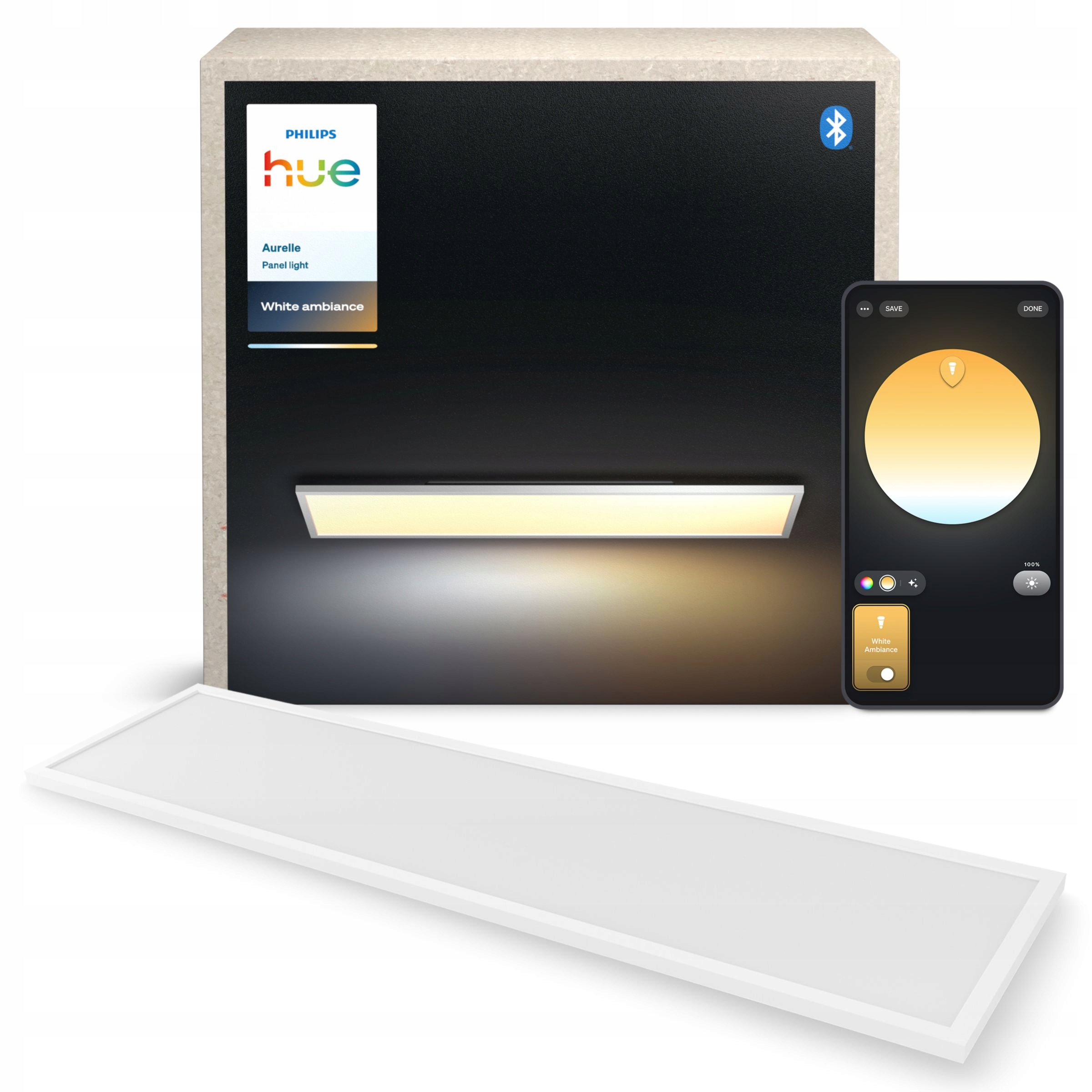 Led panel Stropní Svítidlo 120x30 Tw Inteligentní Zigbee Aurelle Philips Hue