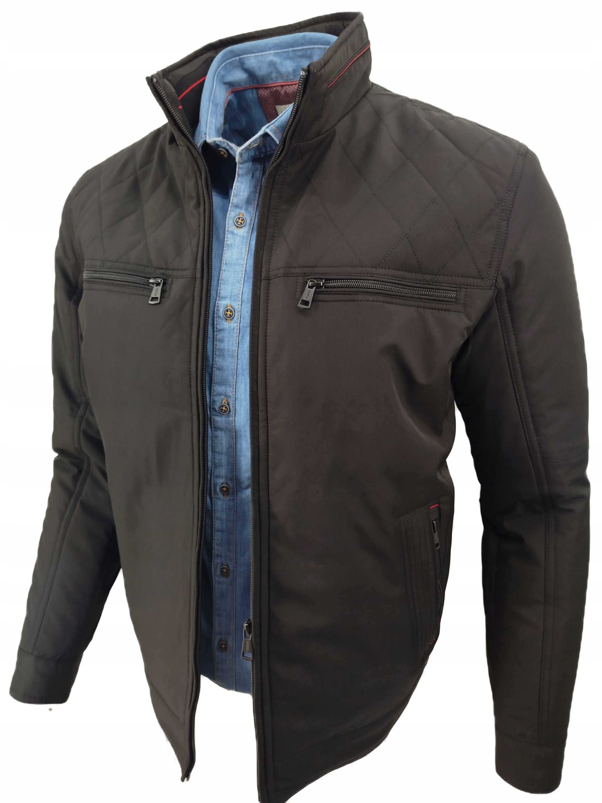 Pánská Přechodová Bunda Velká Klasická Jednoduchá Černá 661 6XL XXXXXX