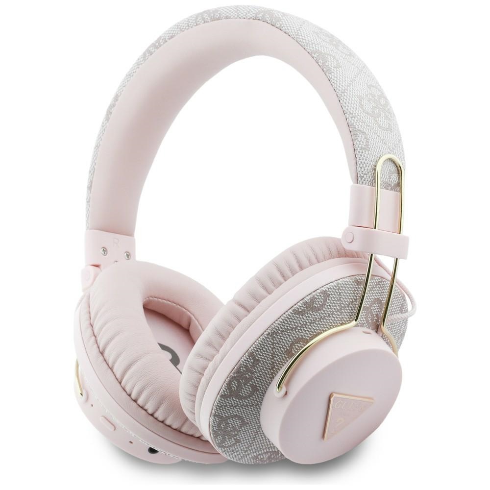 Sluchátka do uší Guess Triangle Logo Bluetooth Enc růžová