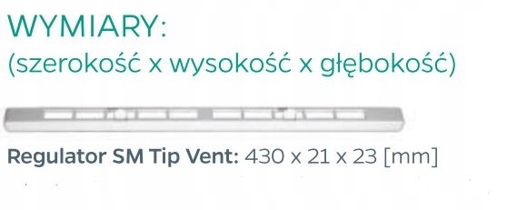 Nawiewnik ciśnieniowy manualny TIPVENT - regulator Rodzaj nawiewnik