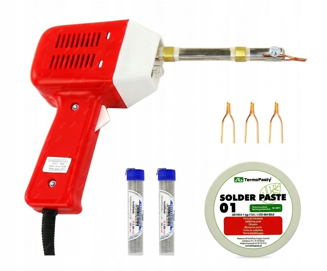 Lutownica transformatorowa Zdz 100 W Professional cyna pasta groty