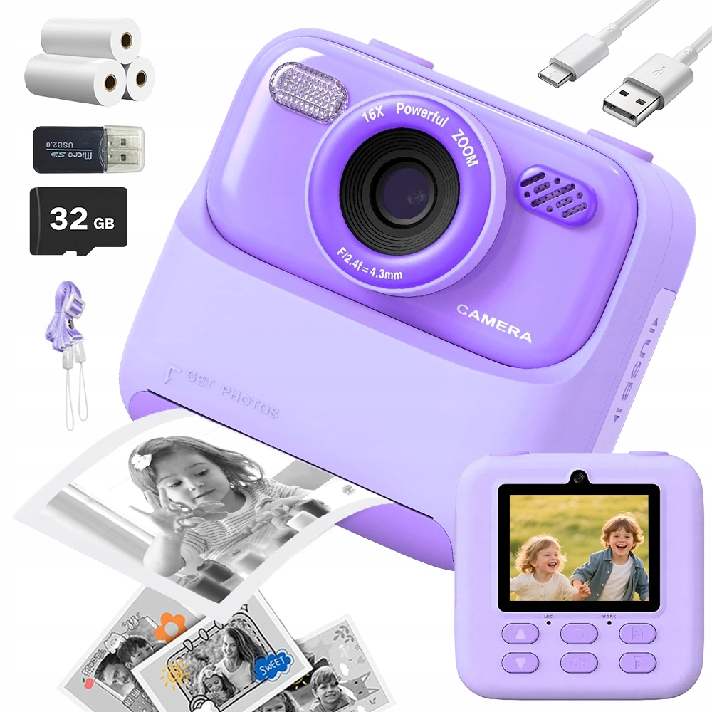 Digitální instantní fotoaparát s Tiskárnou pro děti 3 Náplně